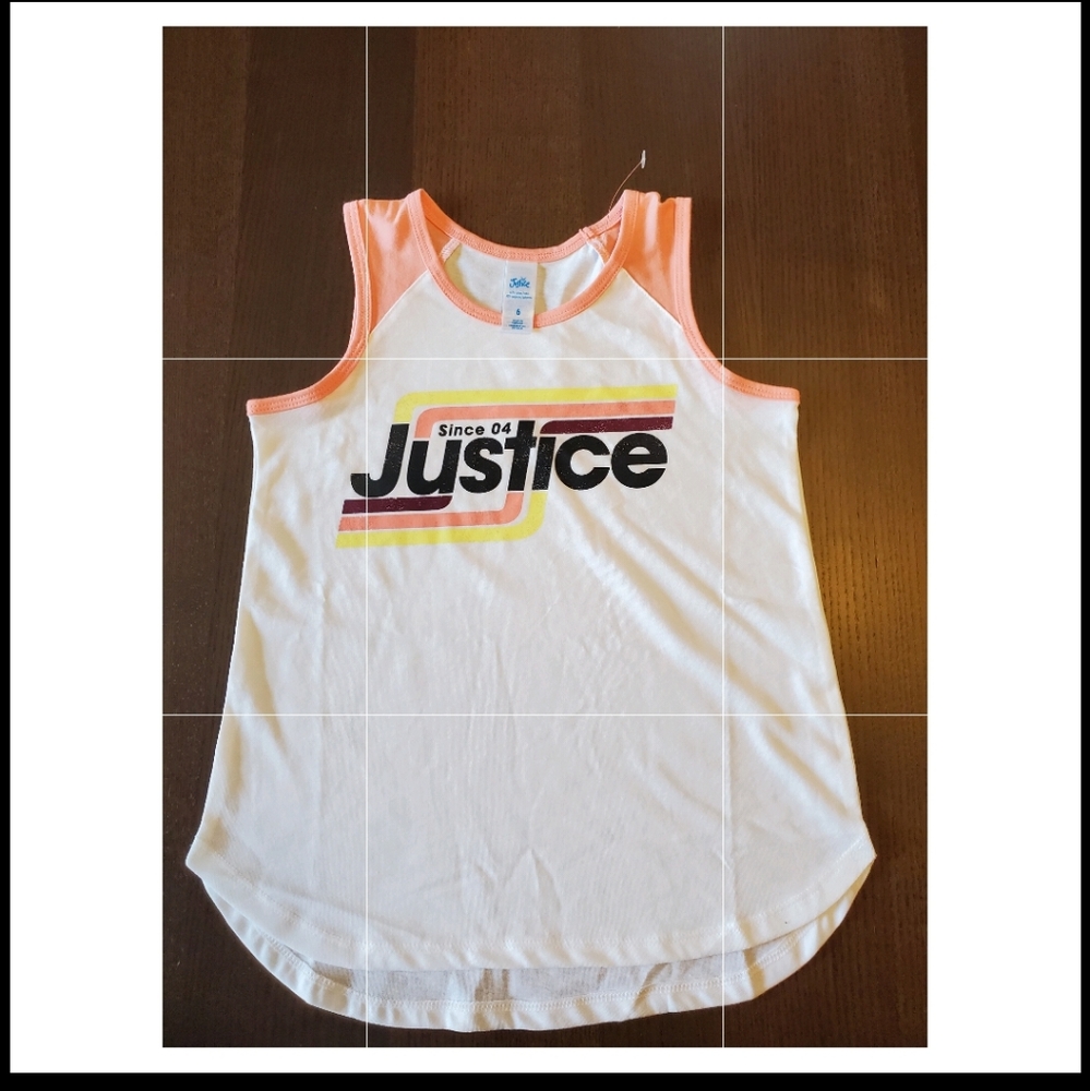New Justice tank top. Size 6 girls